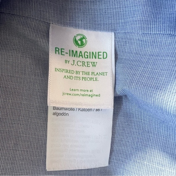 J. Crew Boys' Thompson Suit Jacket in Cloudy Blue Oxford, Size 6-7 - Picture 10 of 11